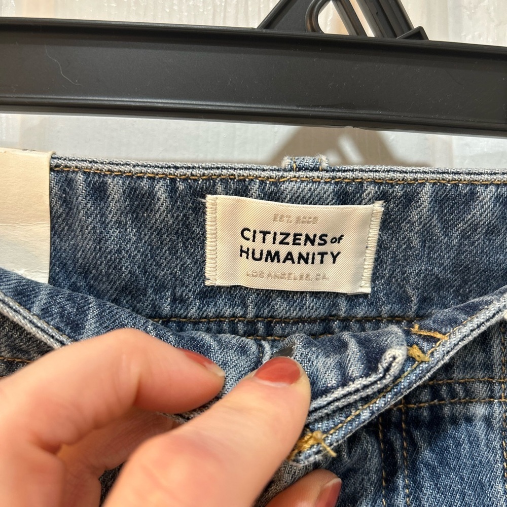 NWT Citizens Of Humanity Agni Utility Jeans Women Jogger Sz 27 Button Fly Barrel - Picture 3 of 15
